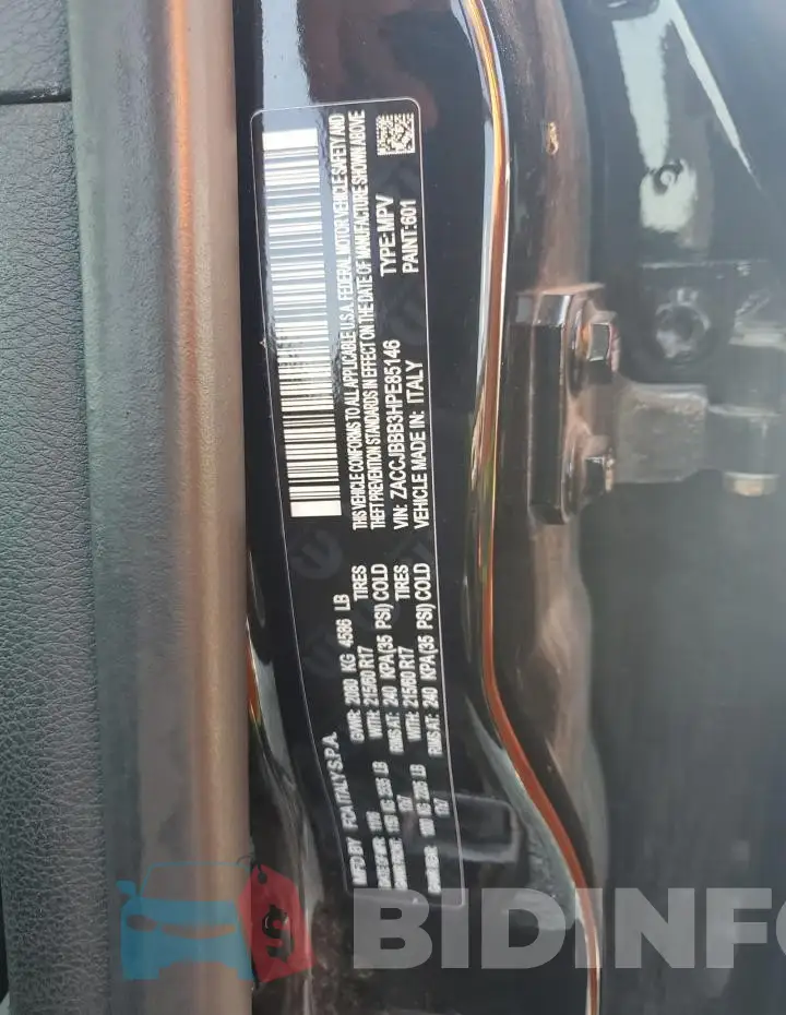 ZACCJBBB3HPE85146 Photo# 12