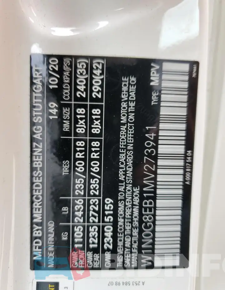 W1N0G8EB1MV273941 Photo# 12