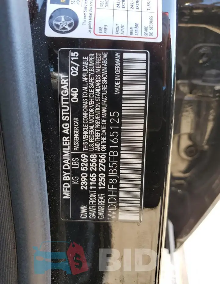 WDDHF8JB5FB165125 Photo# 12