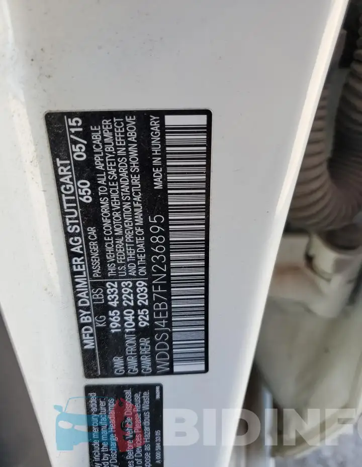WDDSJ4EB7FN236895 Photo# 12