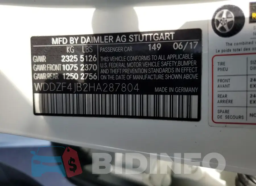 WDDZF4JB2HA287804 Photo# 13