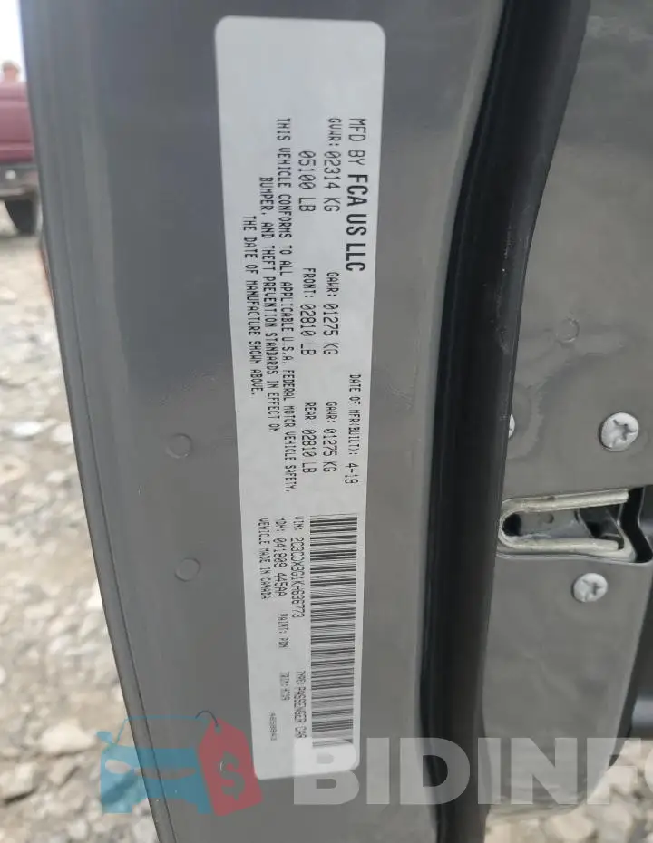 2C3CDXBG1KH636773 Photo# 12