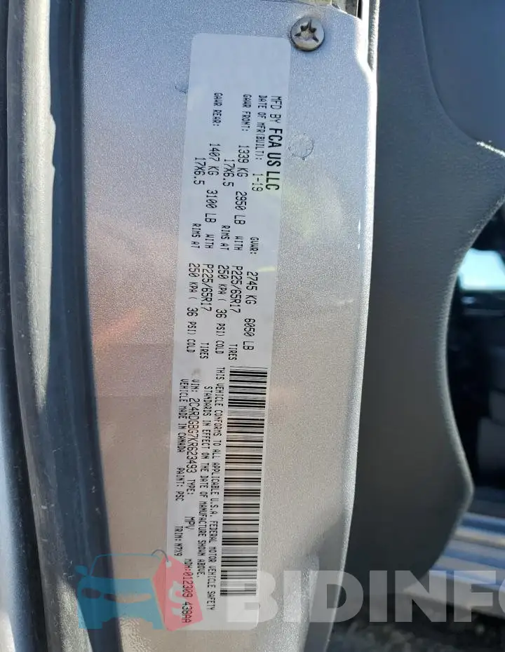 2C4RDGBG7KR623493 Photo# 13