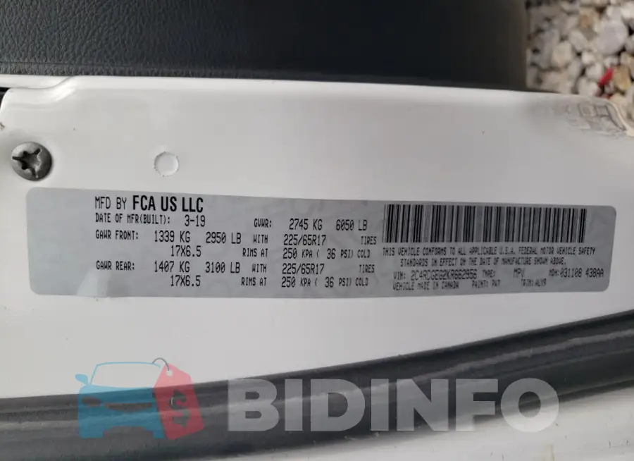 2C4RDGEG2KR662956 Photo# 13