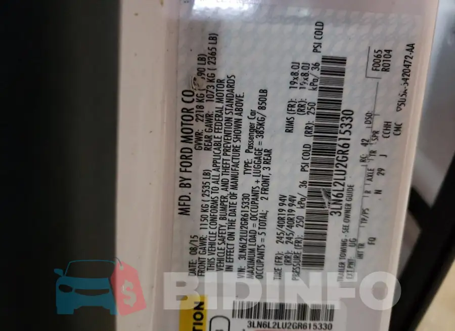 3LN6L2LU2GR615330 Photo# 13