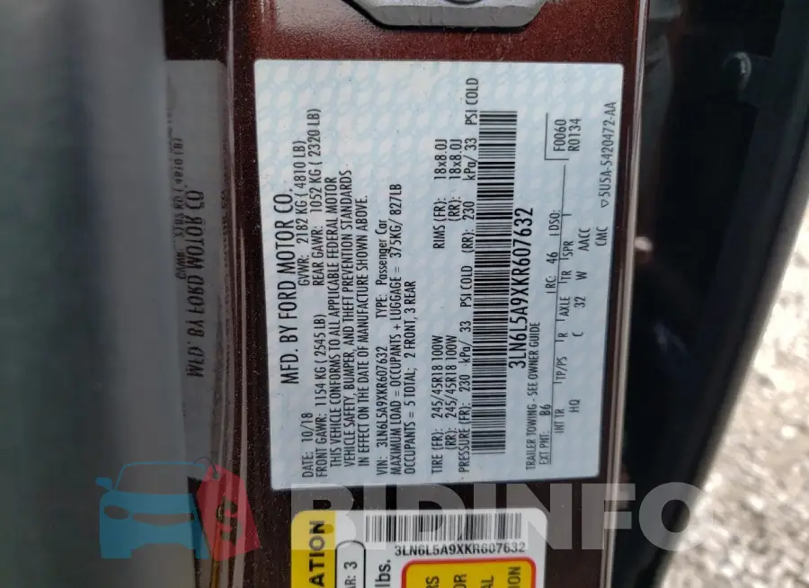 3LN6L5A9XKR607632 Photo# 12