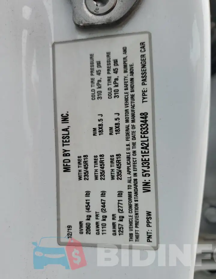 5YJ3E1EA2LF633448 Photo# 13