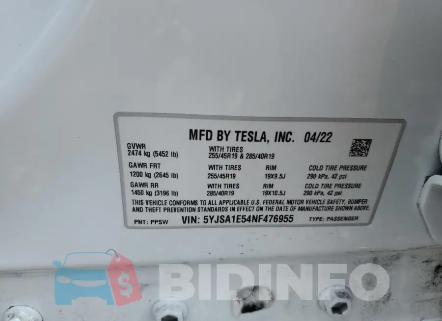 5YJSA1E54NF476955 Photo# 13