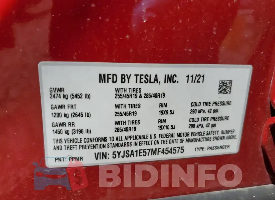 5YJSA1E57MF454575 Photo# 12