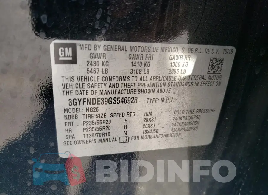 3GYFNDE39GS546928 Photo# 13