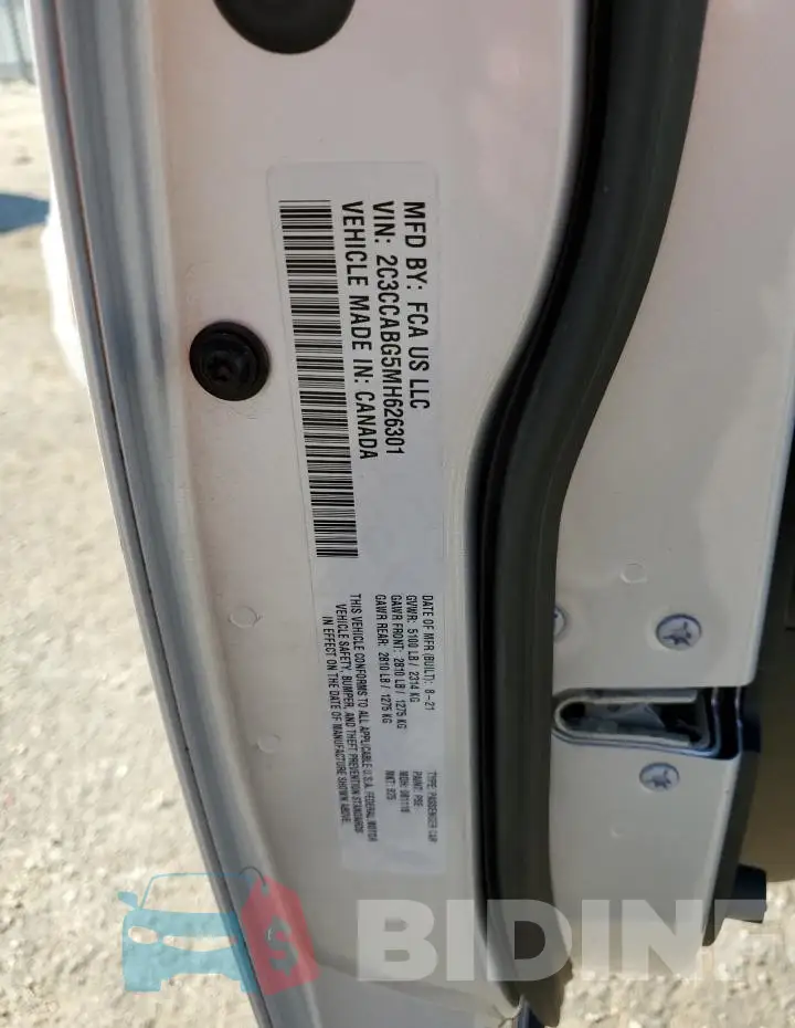 2C3CCABG5MH626301 Photo# 12