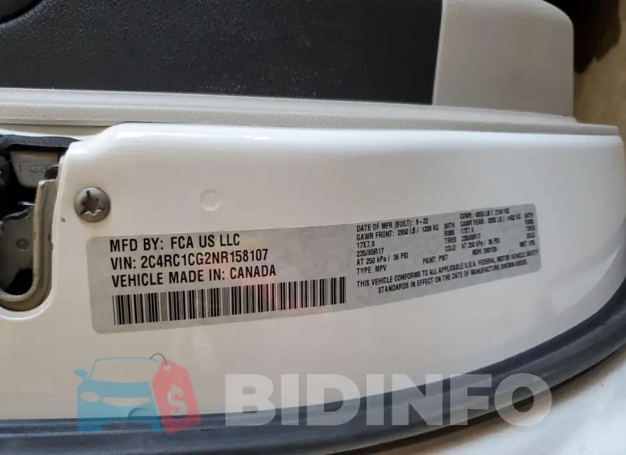 2C4RC1CG2NR158107 Photo# 13