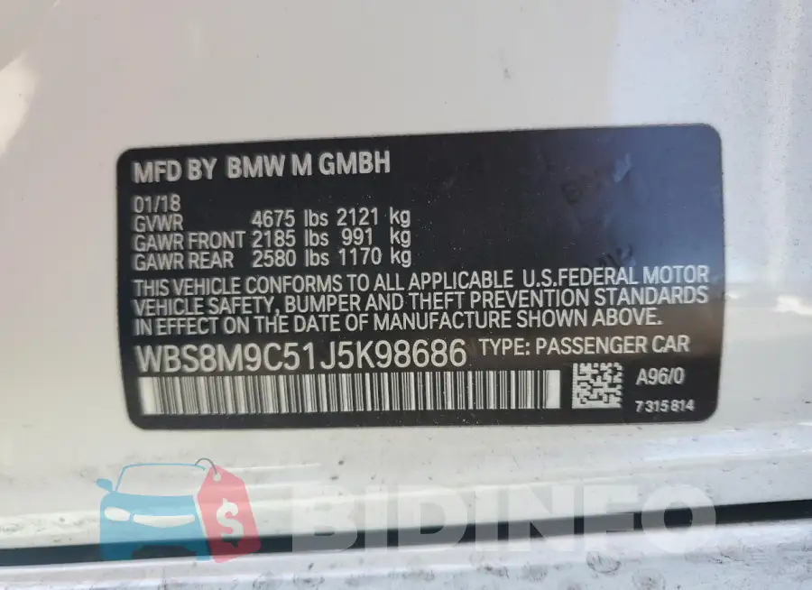 WBS8M9C51J5K98686 Photo# 13