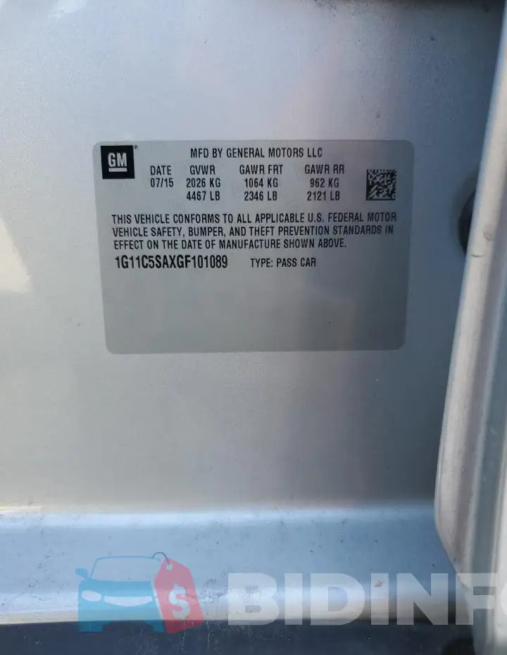 1G11C5SAXGF101089 Photo# 13
