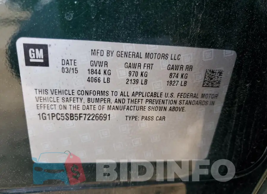 1G1PC5SB5F7226691 Photo# 12