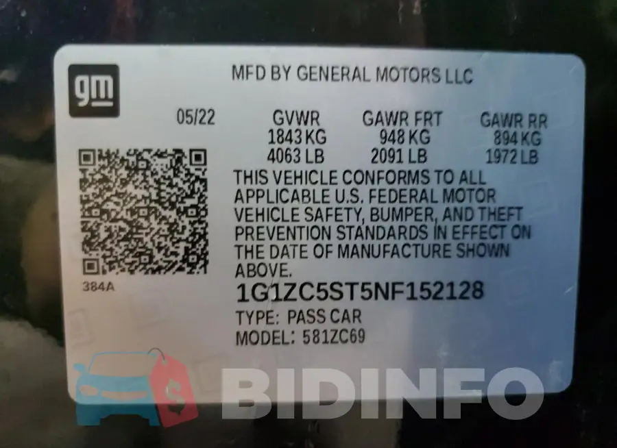 1G1ZC5ST5NF152128 Photo# 12