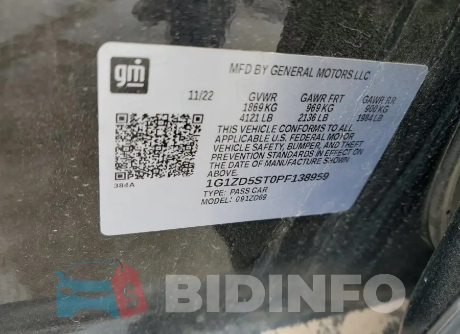 1G1ZD5ST0PF138959 Photo# 12