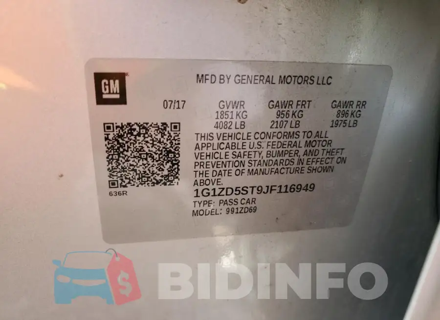 1G1ZD5ST9JF116949 Photo# 12
