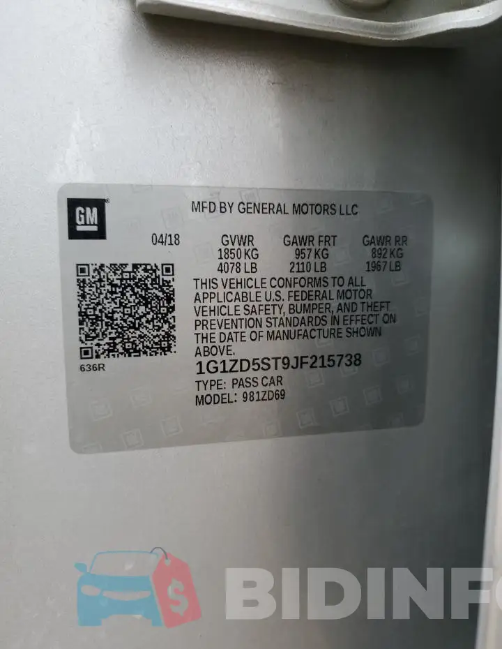 1G1ZD5ST9JF215738 Photo# 12