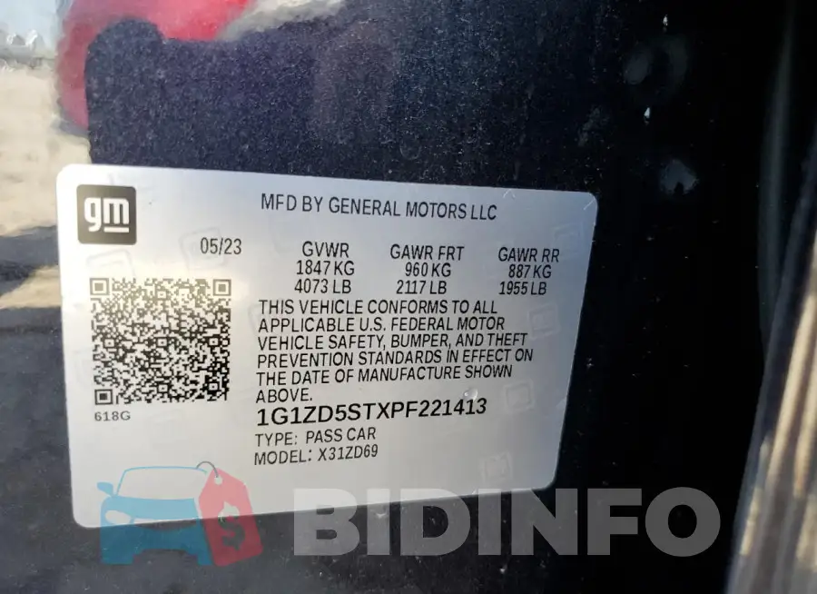 1G1ZD5STXPF221413 Photo# 13