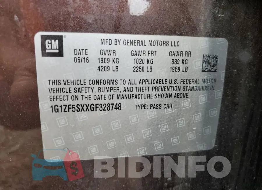1G1ZF5SXXGF328748 Photo# 12