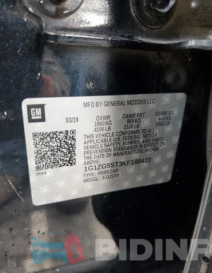 1G1ZG5ST3KF188433 Photo# 12