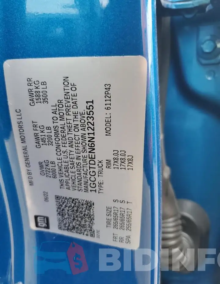 1GCGTDEN6N1223551 Photo# 12