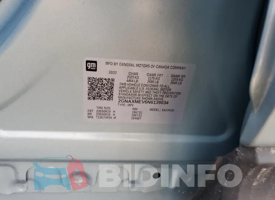 2GNAXMEV6N6139034 Photo# 12
