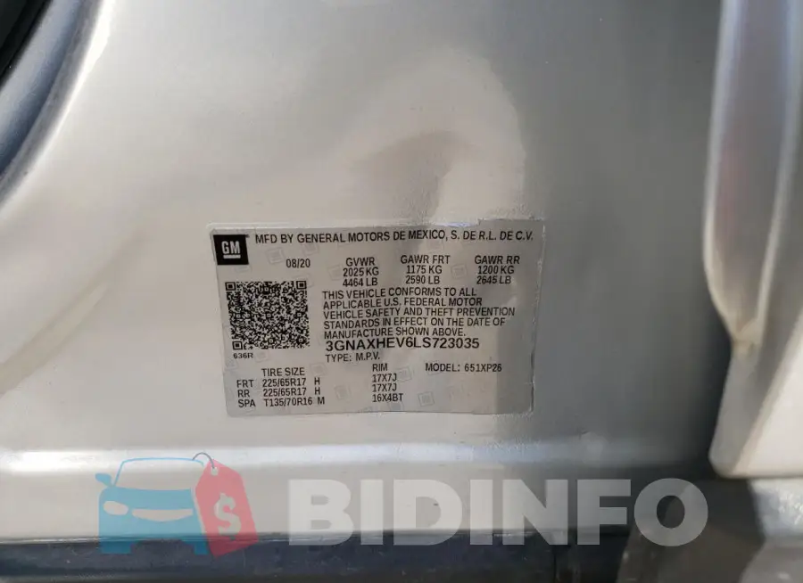 3GNAXHEV6LS723035 Photo# 13