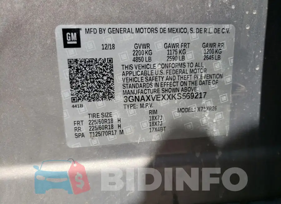 3GNAXVEXXKS569217 Photo# 13