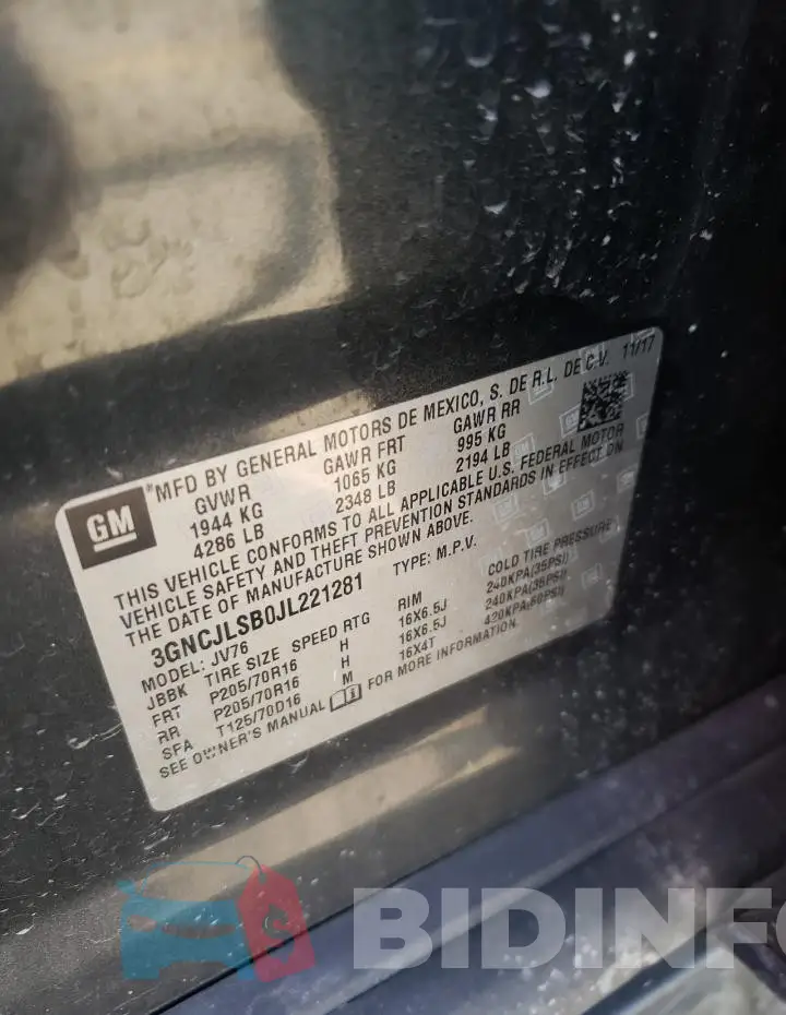 3GNCJLSB0JL221281 Photo# 12