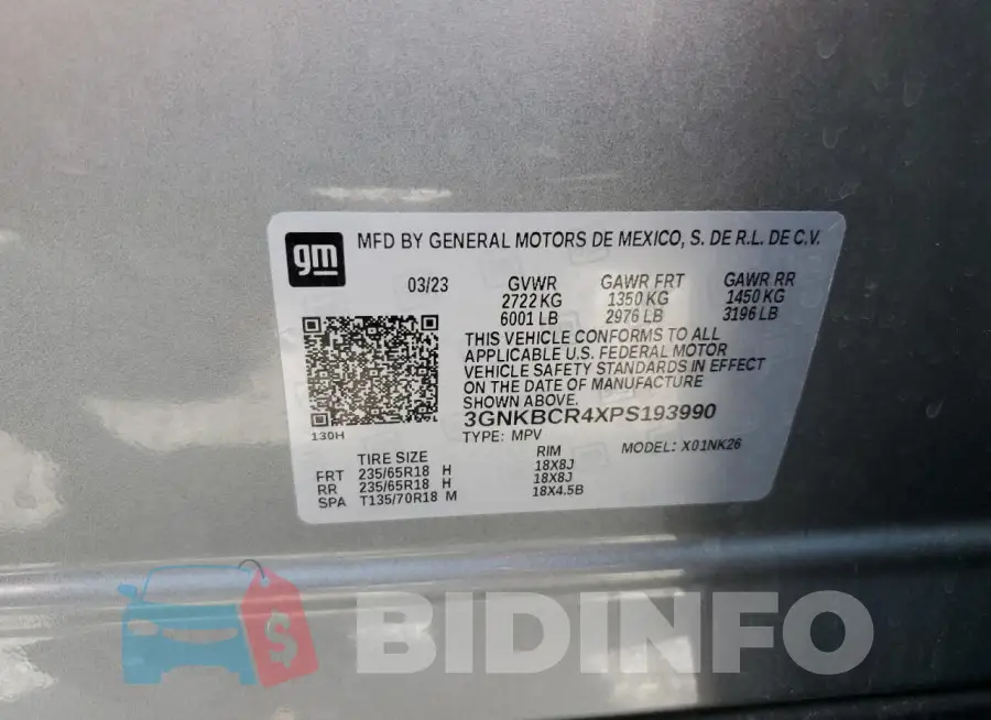 3GNKBCR4XPS193990 Photo# 12