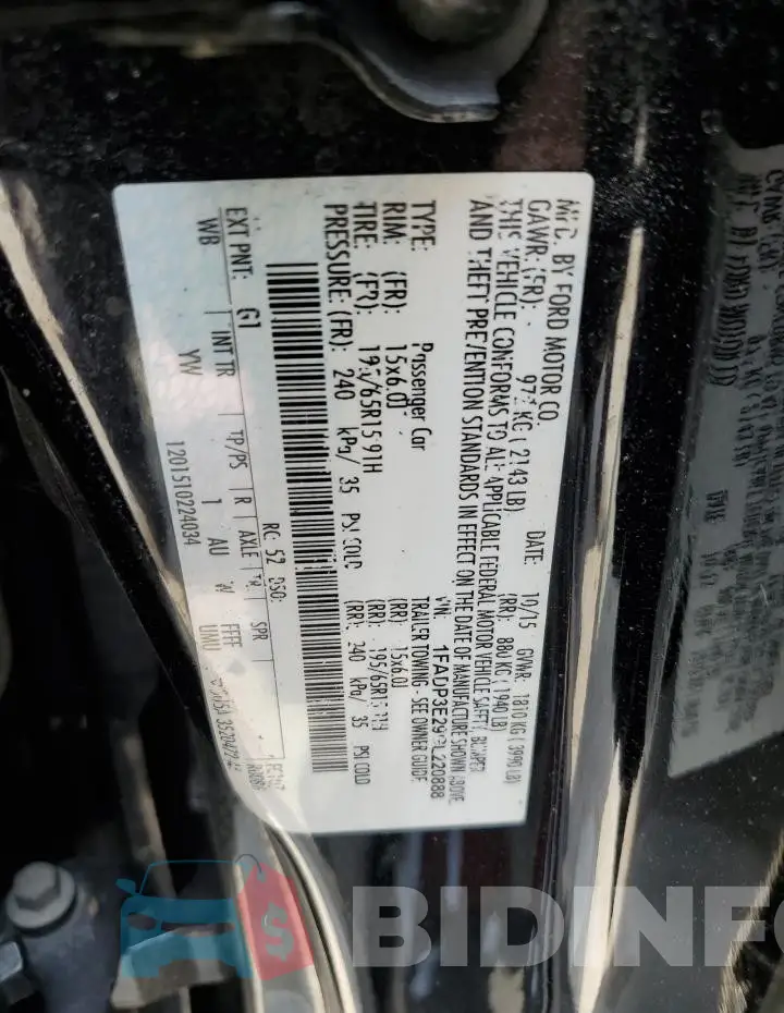 1FADP3E29GL220888 Photo# 12
