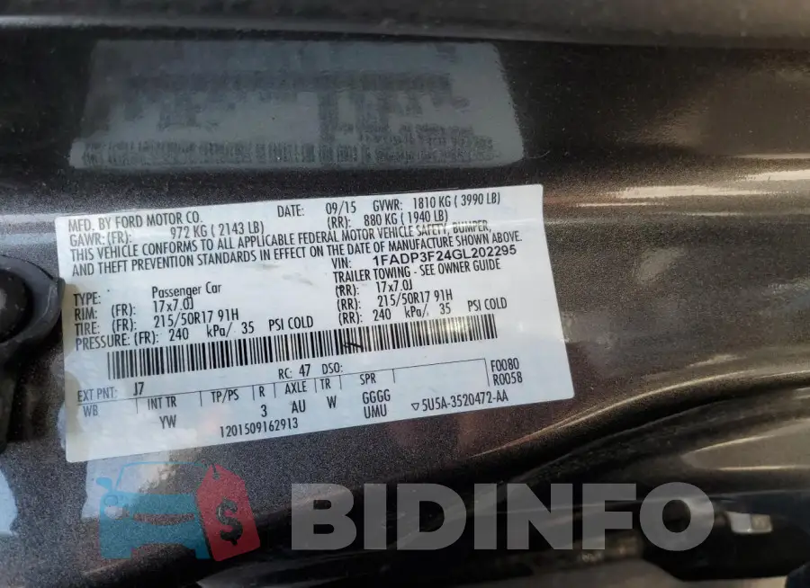 1FADP3F24GL202295 Photo# 12