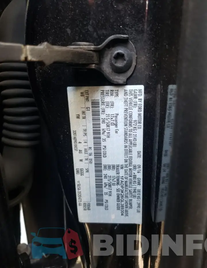 1FADP3K26GL389304 Photo# 12