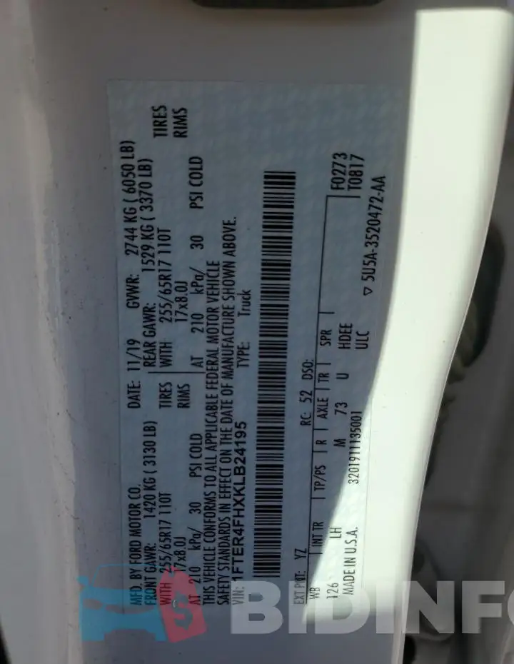1FTER4FHXKLB24195 Photo# 12