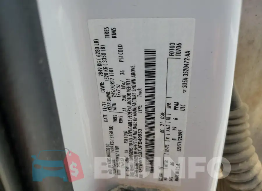 1FTEW1CB7JFB49933 Photo# 12