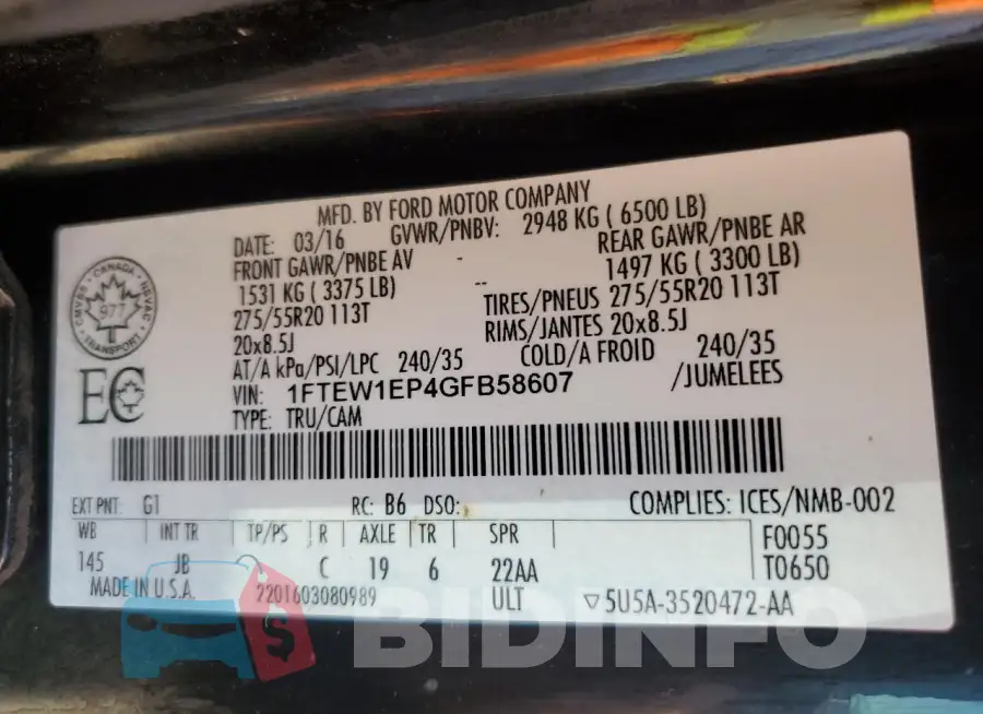 1FTEW1EP4GFB58607 Photo# 12