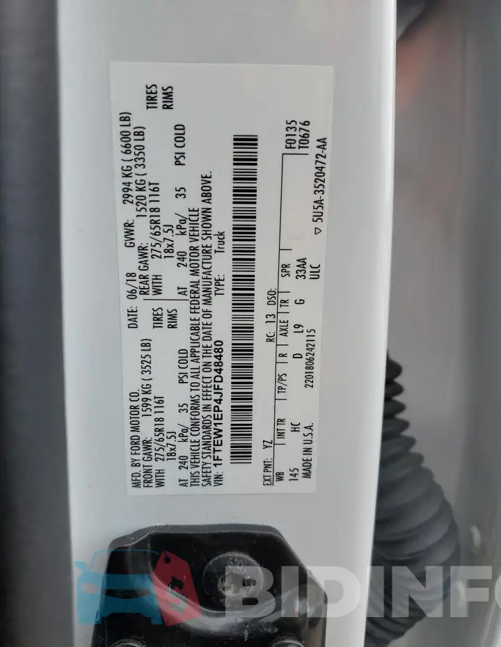 1FTEW1EP4JFD48480 Photo# 12