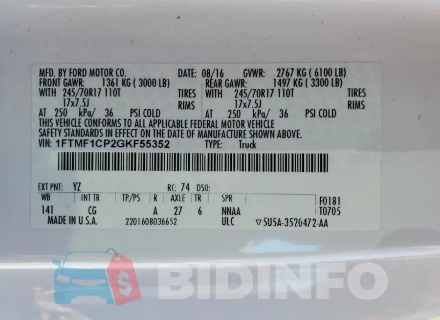 1FTMF1CP2GKF55352 Photo# 12