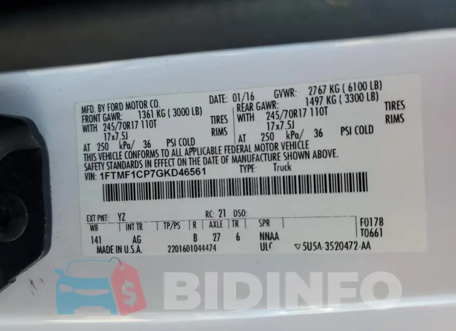 1FTMF1CP7GKD46561 Photo# 13
