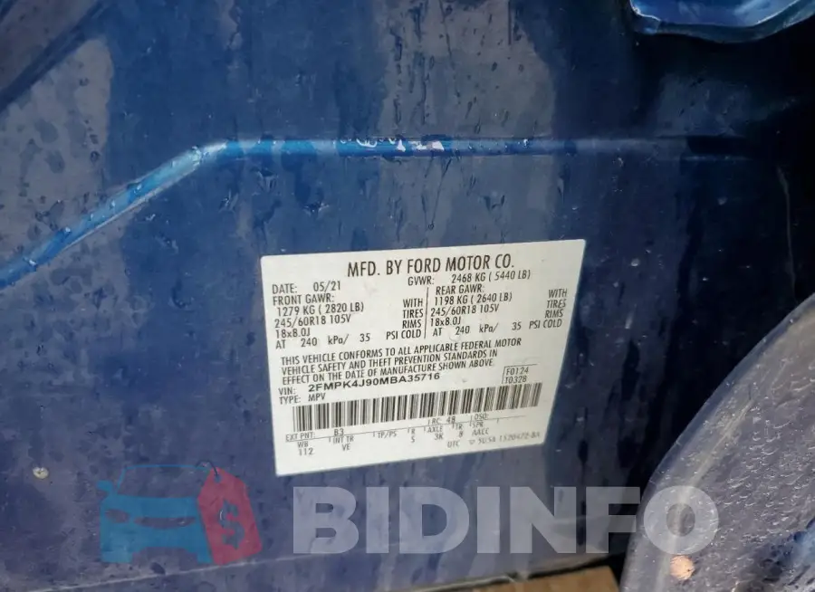 2FMPK4J90MBA35716 Photo# 12