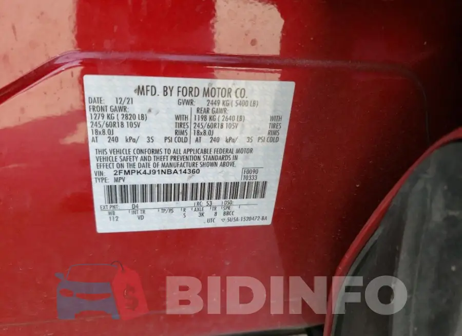 2FMPK4J91NBA14360 Photo# 13