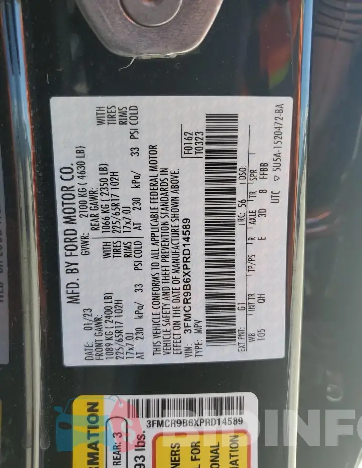 3FMCR9B6XPRD14589 Photo# 12