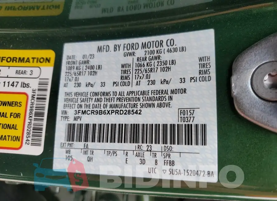 3FMCR9B6XPRD28542 Photo# 13