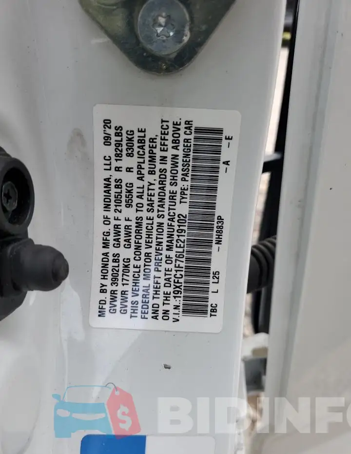 19XFC1F76LE219102 Photo# 12
