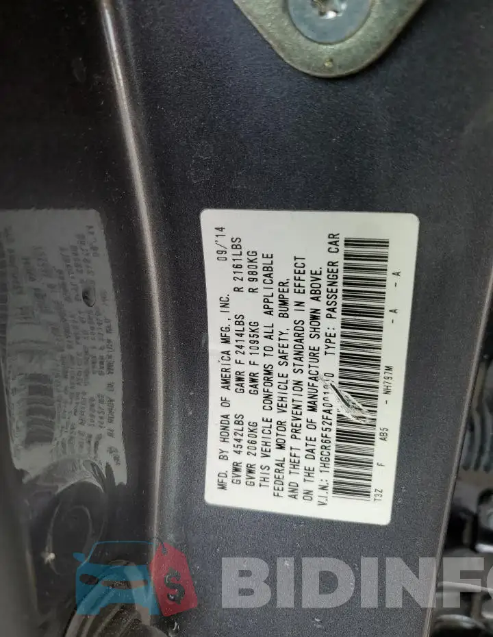 1HGCR6F52FA001910 Photo# 12