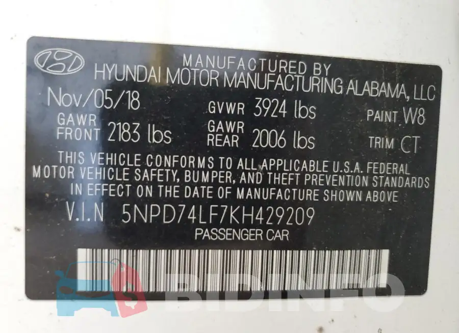 5NPD74LF7KH429209 Photo# 12