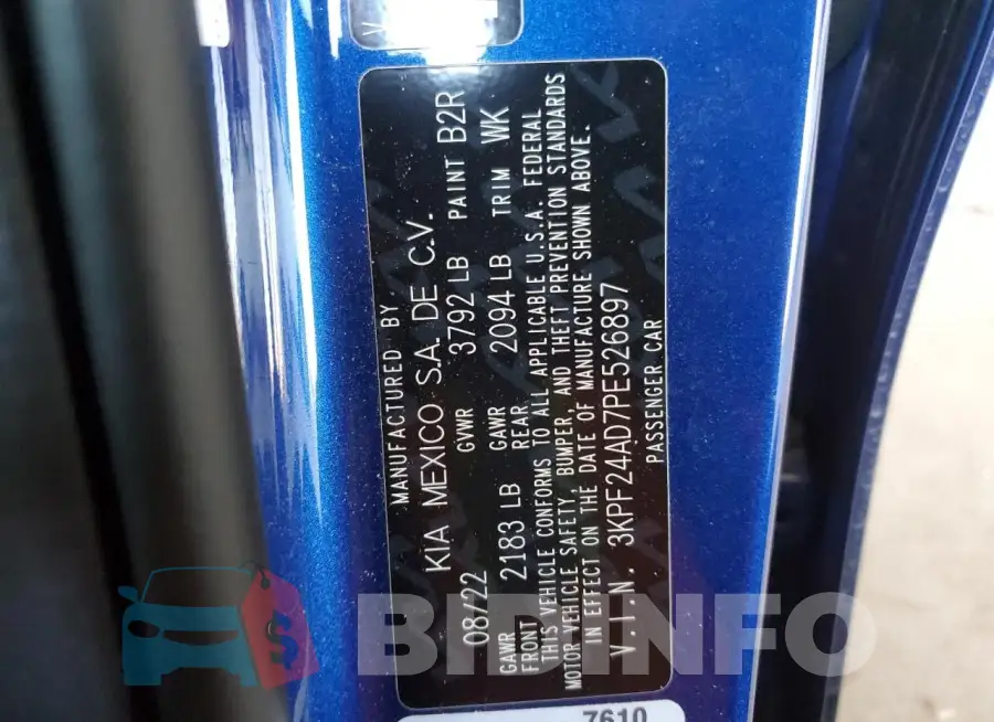 3KPF24AD7PE526897 Photo# 13