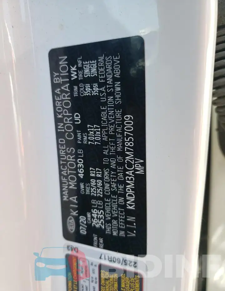 KNDPM3AC2M7857009 Photo# 12